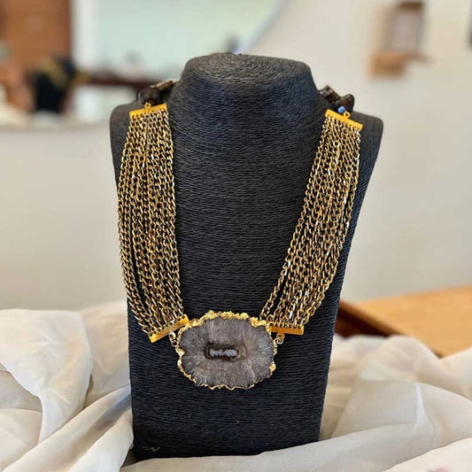 Mohini Chain & Stone Statement Necklace