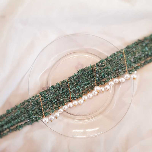 Green Panther Pearl Choker